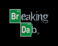 Breaking Dab Lab logo on a black background, PNG