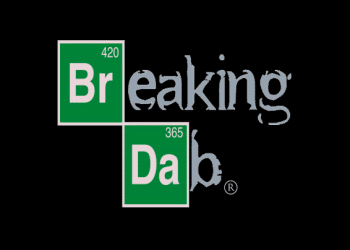 Breaking Dab Lab logo on a black background, PNG