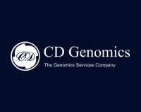 CD Genomics logo on a blue background, PNG