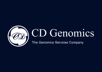 CD Genomics logo on a blue background, PNG