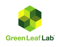 Green Leaf Lab logo on a transparent background, PNG