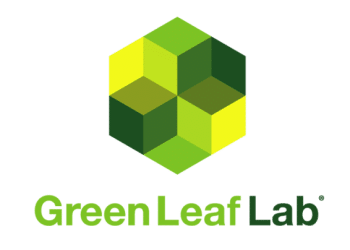 Green Leaf Lab logo on a transparent background, PNG