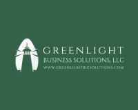 GreenLight Business Solutions logo on a green background, PNG