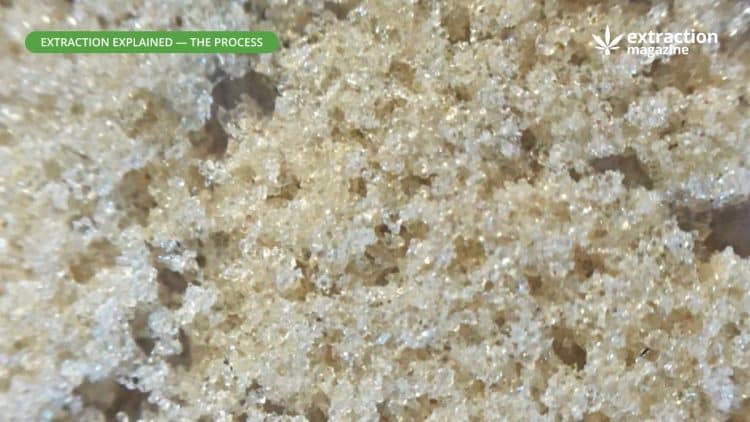 Full melt hash, macro photo